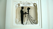 Wedding papercut framed 2