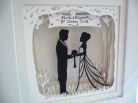 Wedding papercut framed 3